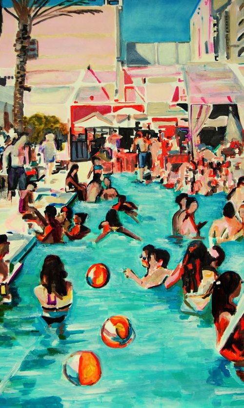 Pool Party / 100 x 70 cm by Alexandra Djokic