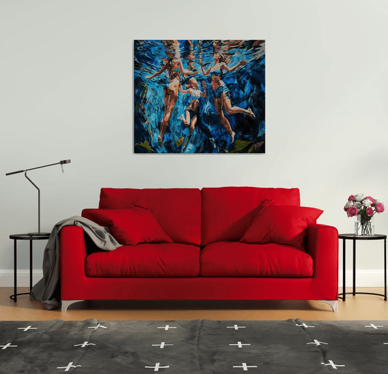 Under the water's shine