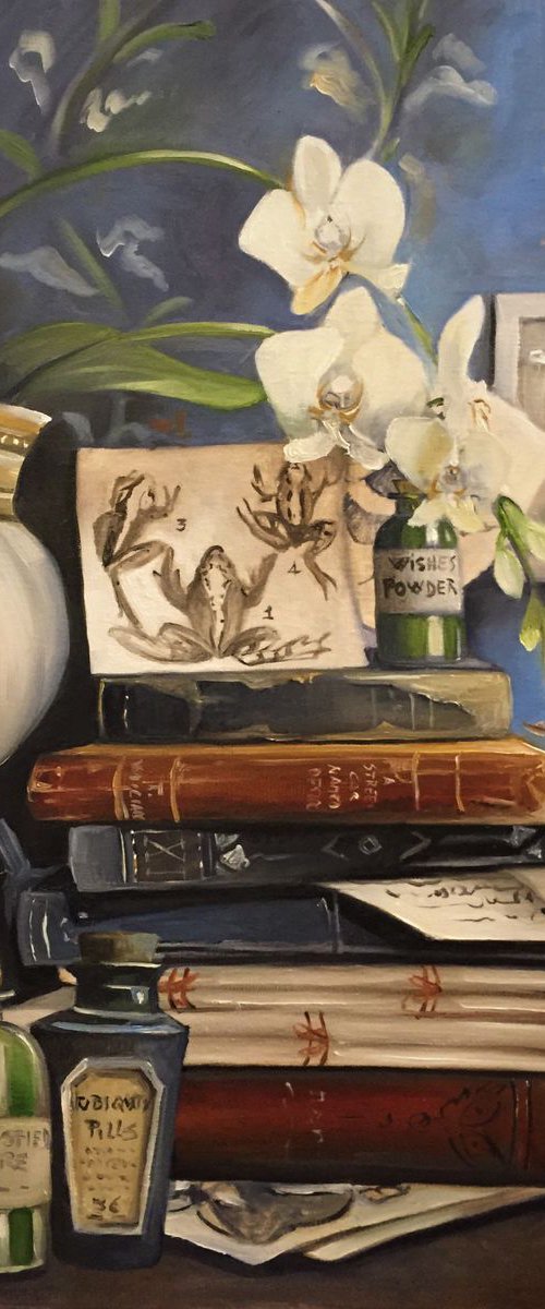 Wishes powder for unsatisfied desires - original oil on canvas by Valentina Toma' aka Zoe Chigi
