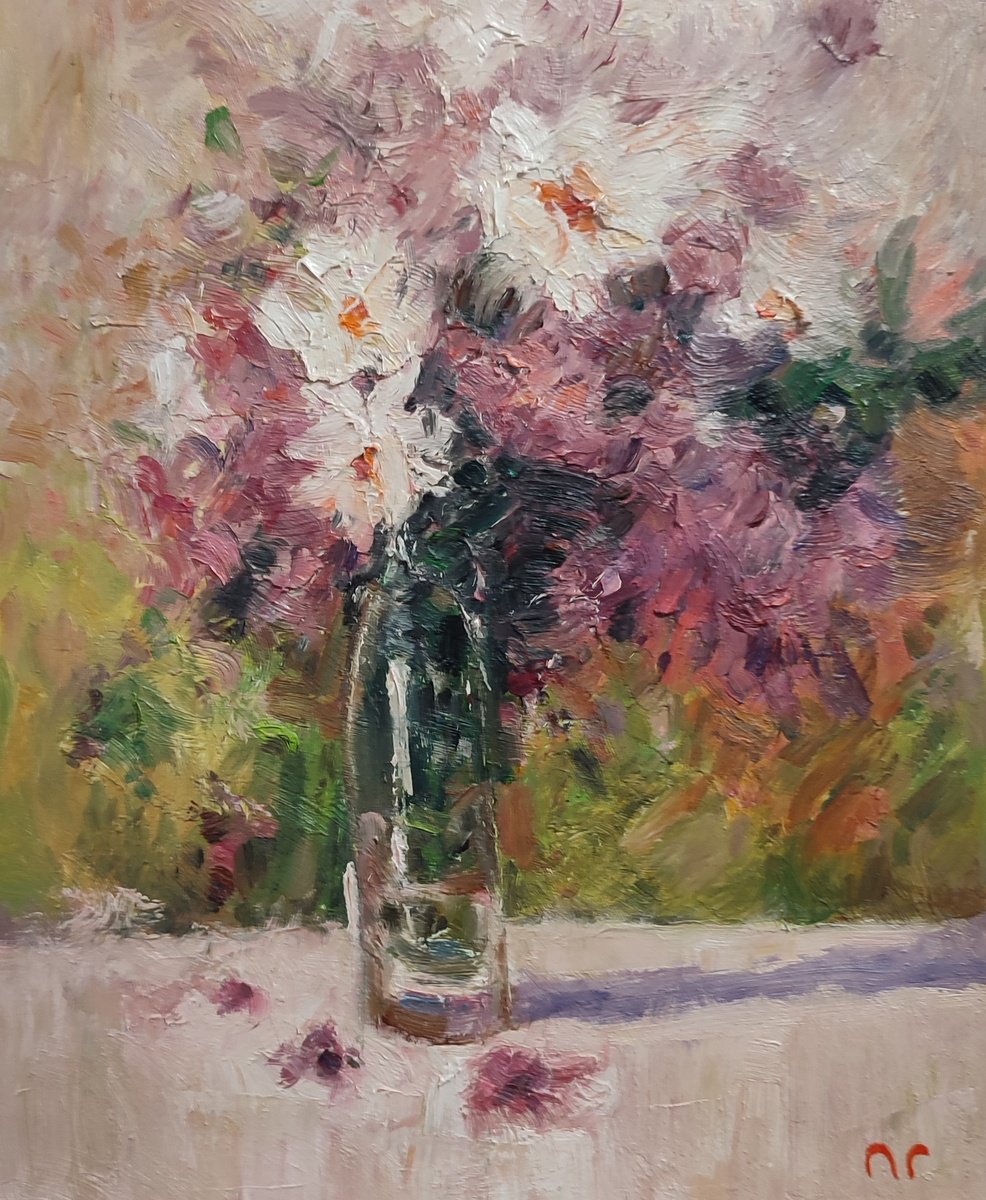 Impressionistic Botanical Oil Painting By Pavel Guliaev, 16 X 20", Summer Breath, Original Artwork