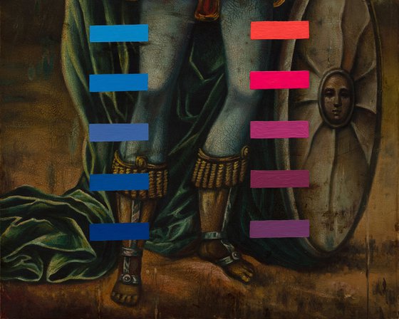 Saint Demetrius with Color Bars