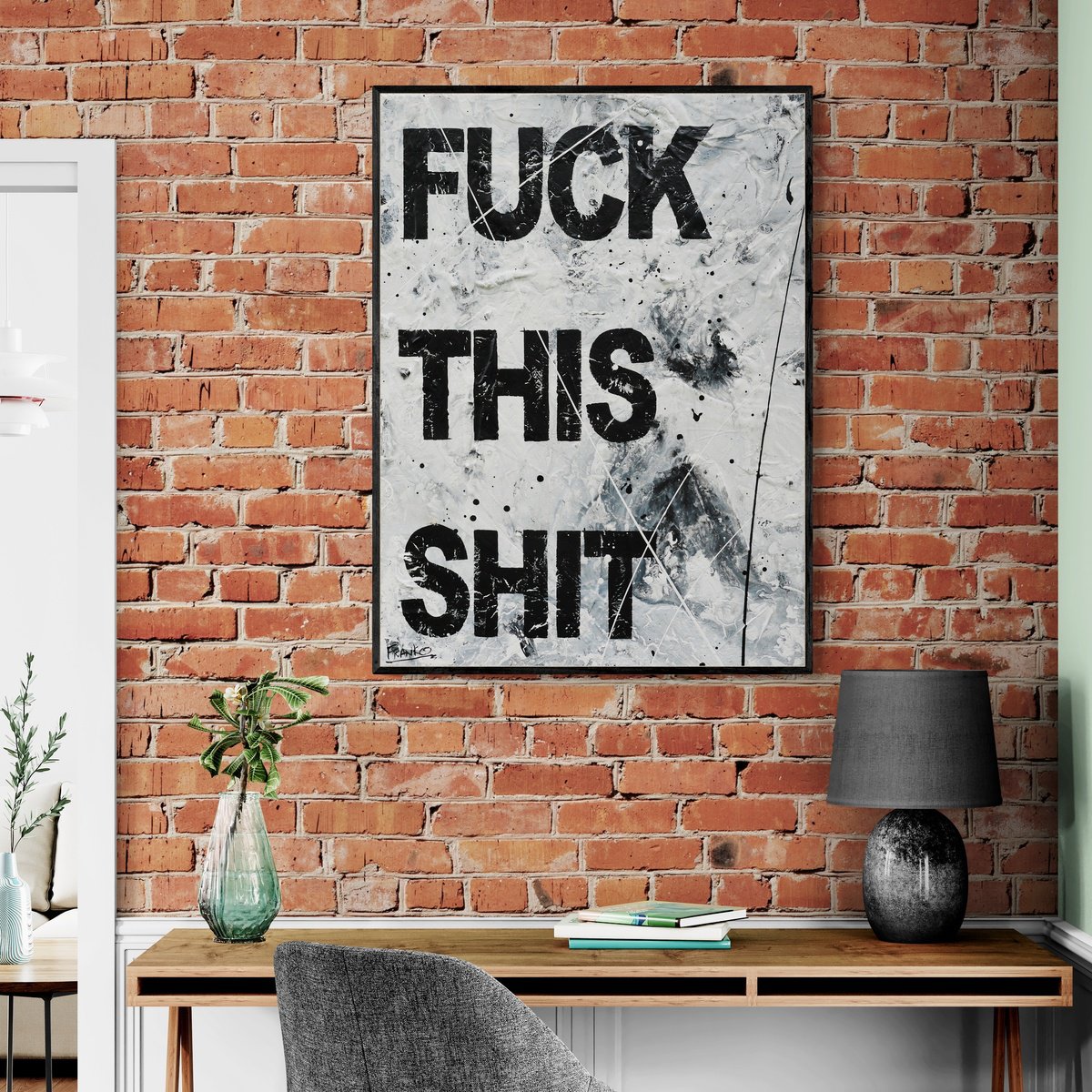 Urban And Pop Portrait Painting By Franko, 30 X 39, This Thing, Original Artwork