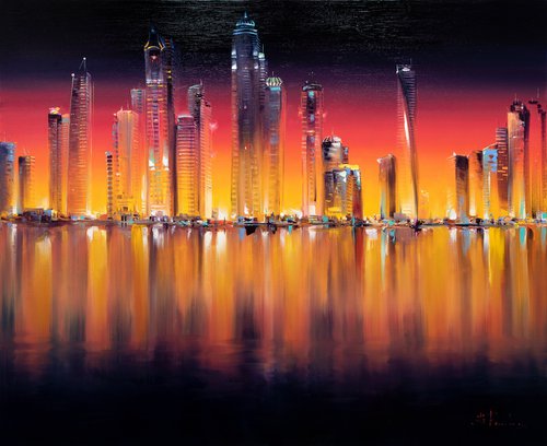 Dubai Skyline by Bozhena Fuchs