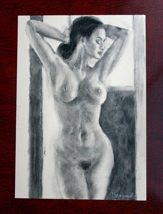 Female Figure 46 Charcoal Sketch