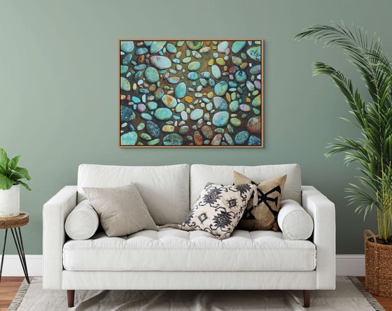 Sun Soaked Beach Rocks