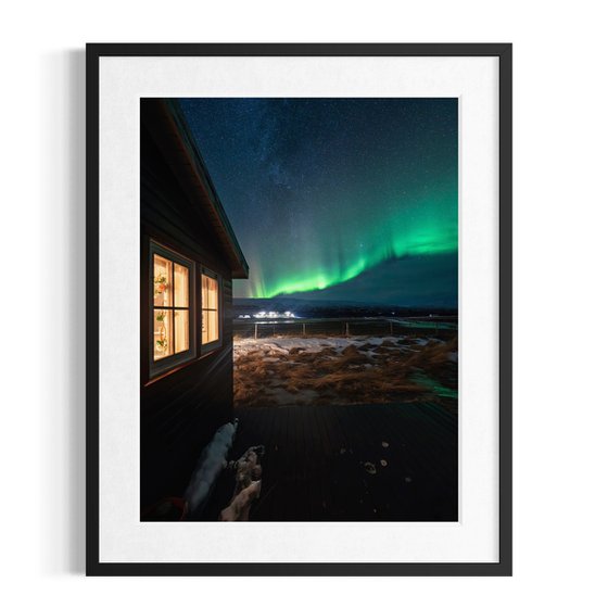 STARRY SKY AND NORTHERN LIGHT