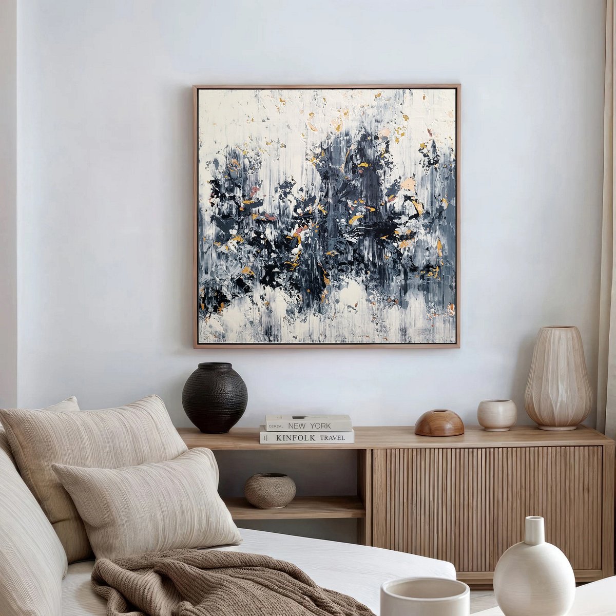 Abstract Acrylic Painting By Alex Senchenko, 39 X 39, Abstract 2539, Original Artwork