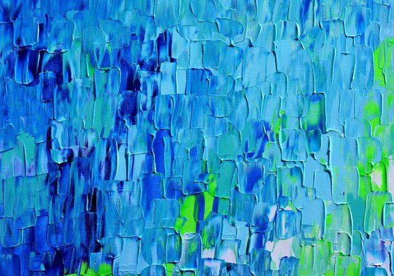 Relief Blue 35 - Large Abstract Ocean - Sea