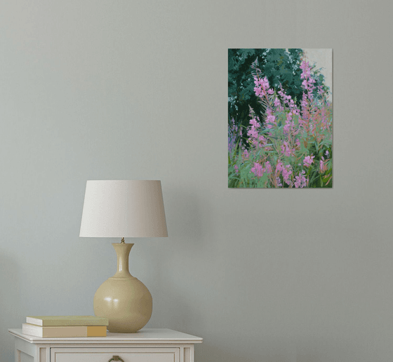 Fireweed blooms