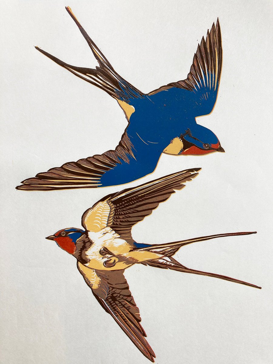 Two Swallows by Georgia Flowers