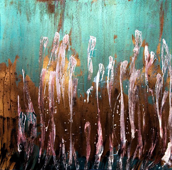 Moorland Pond with Flowers