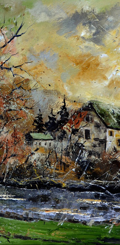 An  old mill by Pol Henry Ledent