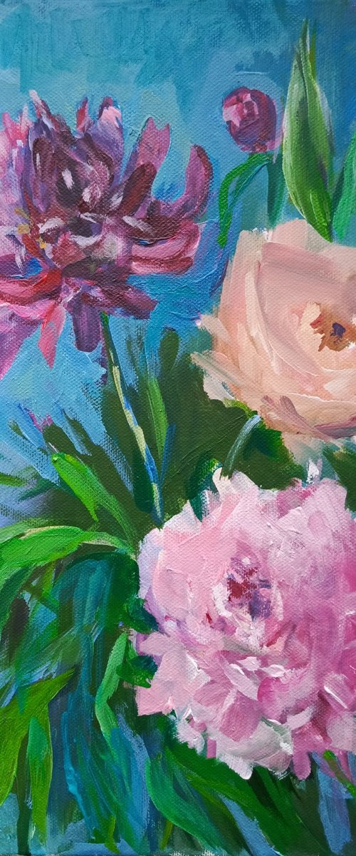 Peonies from the Garden by Oxana Raduga