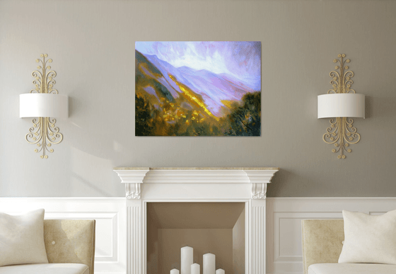 Sunset on the Ranges 114 x 86 cm Large painting