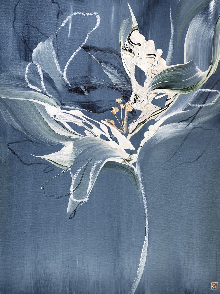 Abstract Acrylic Painting By Novi Lim, 24 X 32", Sweet Weightlessness Ii, Original Artwork