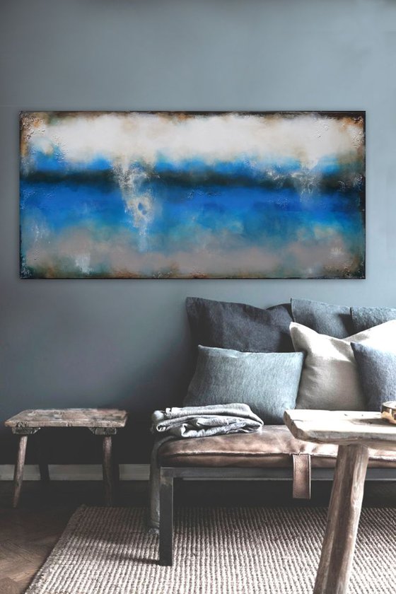 sea blue  (140 x 70 cm)