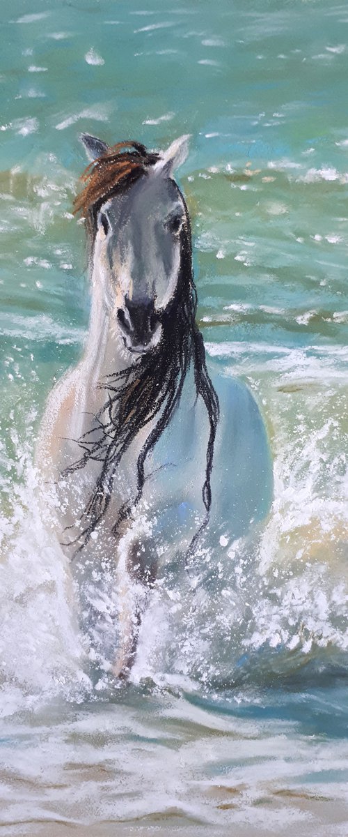 Horse II /  ORIGINAL PAINTING by Salana Art / Svetlana Samovarova