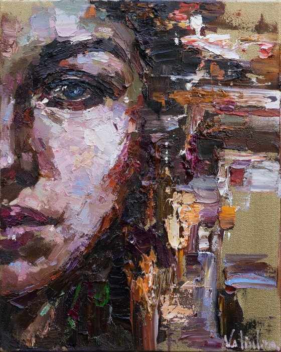 COMMISSION FOR Colleen - Woman Face Abstract Portrait