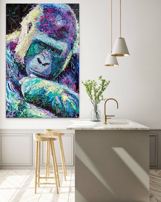 The Big Guy - Very large oil painting