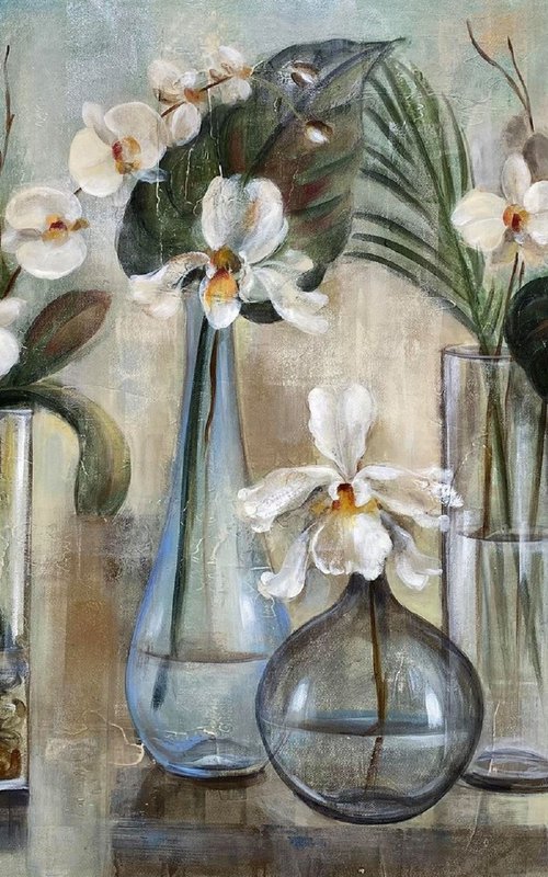 White Orchids by Silvia  Vassileva