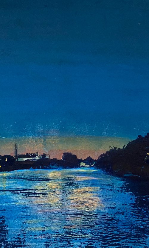 My Ever Changing Moods (River Thames, Dusk) 2/3 by Diane McLellan