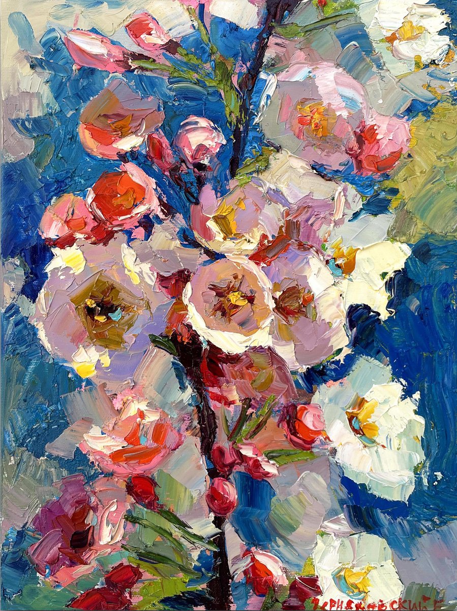 Flowering Tree By Evgeny Chernyakovsky, 12 X 16, Artwork For Sale On Artfinder