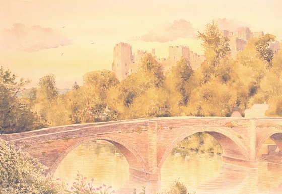 Ludlow Castle across Dinham bridge