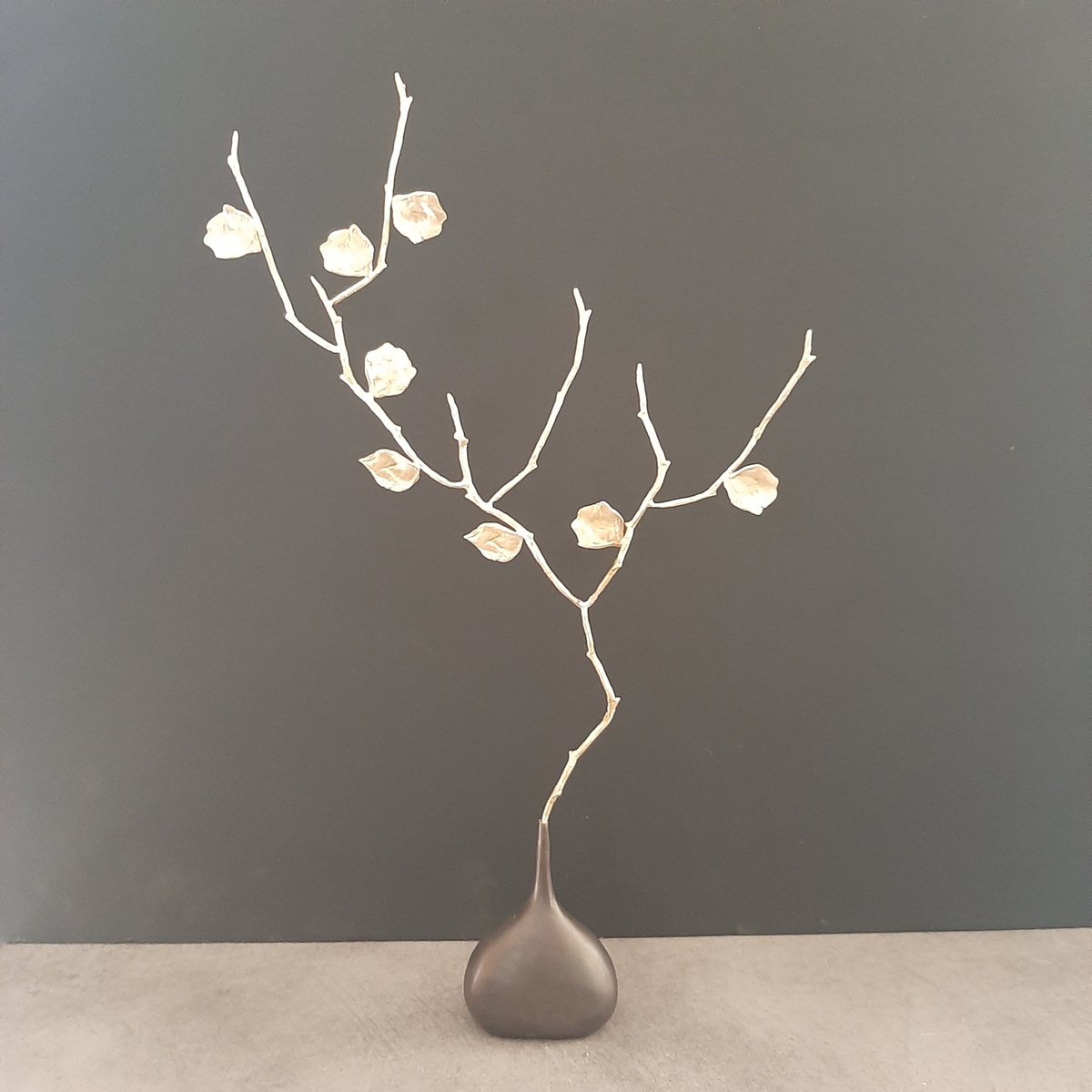 Impressionistic Botanical Bronze Sculpture By Anna Andreadi, 10 X 16, Always There, Original Artwork