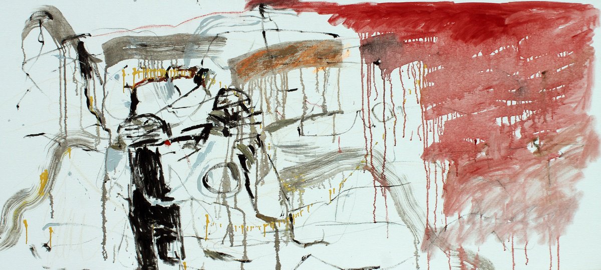 Expressive Oil Painting , 2022 By Sergiy Dekalyuk, 77 X 35, Artwork For Sale On Artfinder