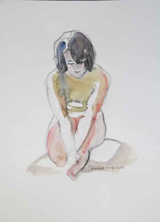 Seated female nude