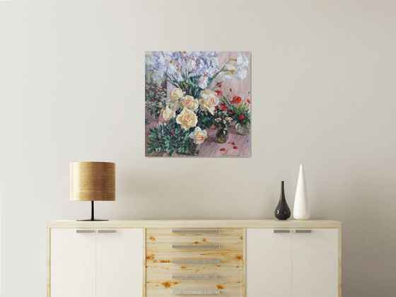 Still life with spring flowers