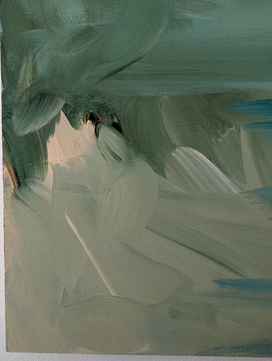 Time Less Hurried, Acrylic on Wood Panel