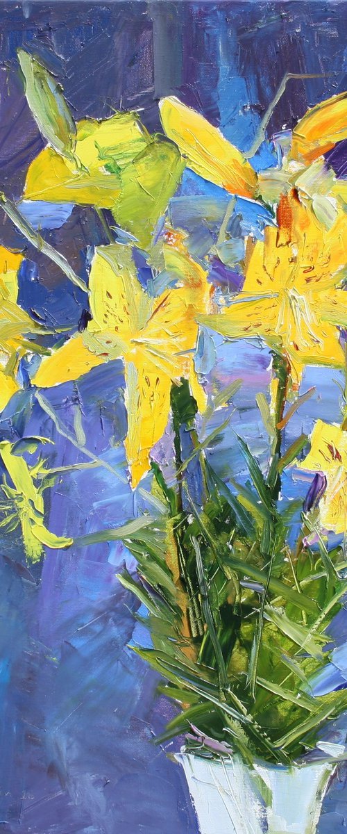" Yellow lilies " by Yehor Dulin