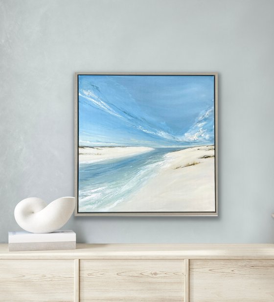 Inlet in the Dunes medium seascape painting