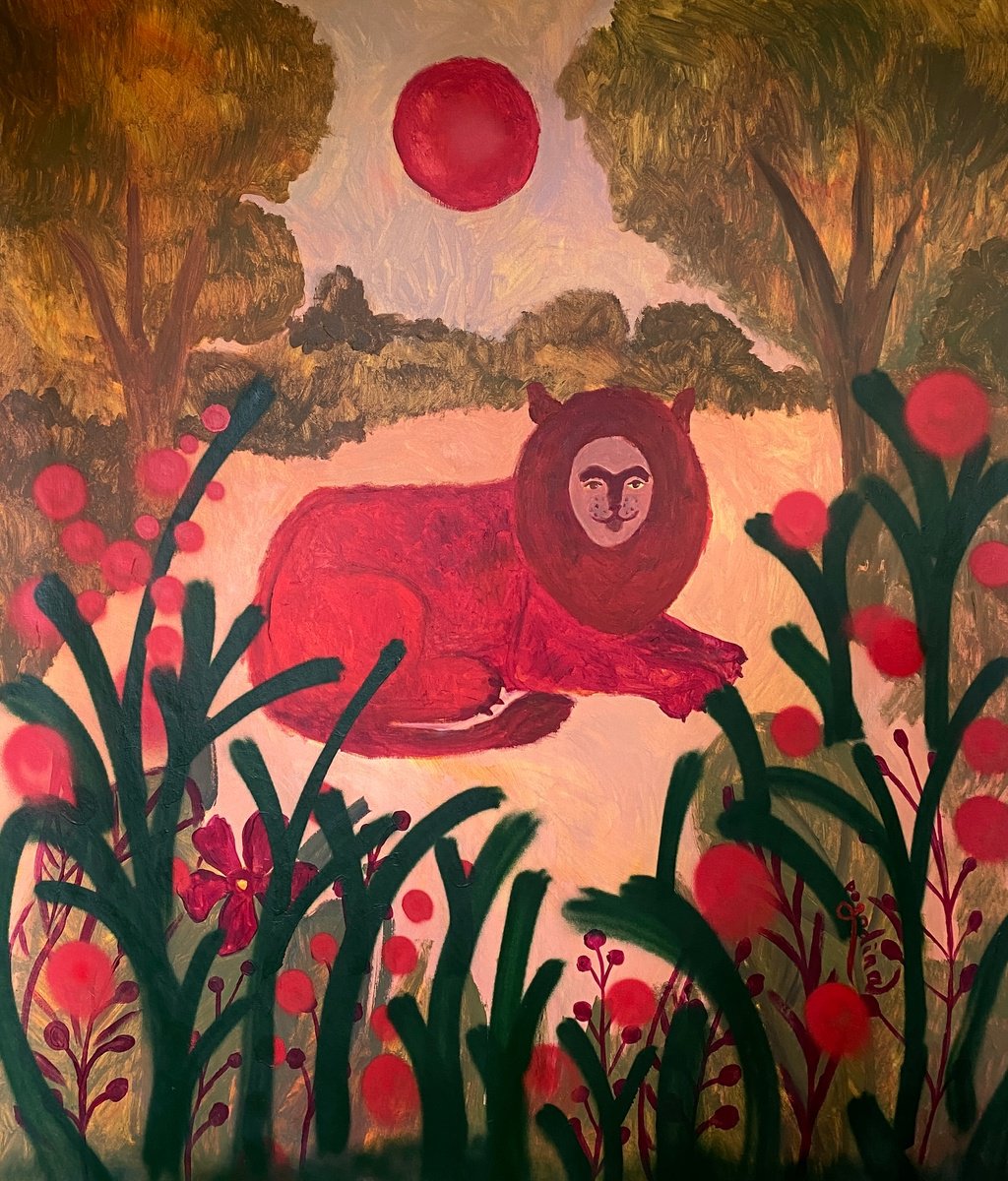 Impressionistic Portrait Acrylic Painting By Dasha Pogodina, 51 X 59, Be Careful, Dear!, Original Artwork