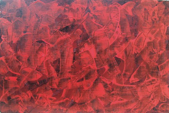 Red abstraction. 60X40cm.