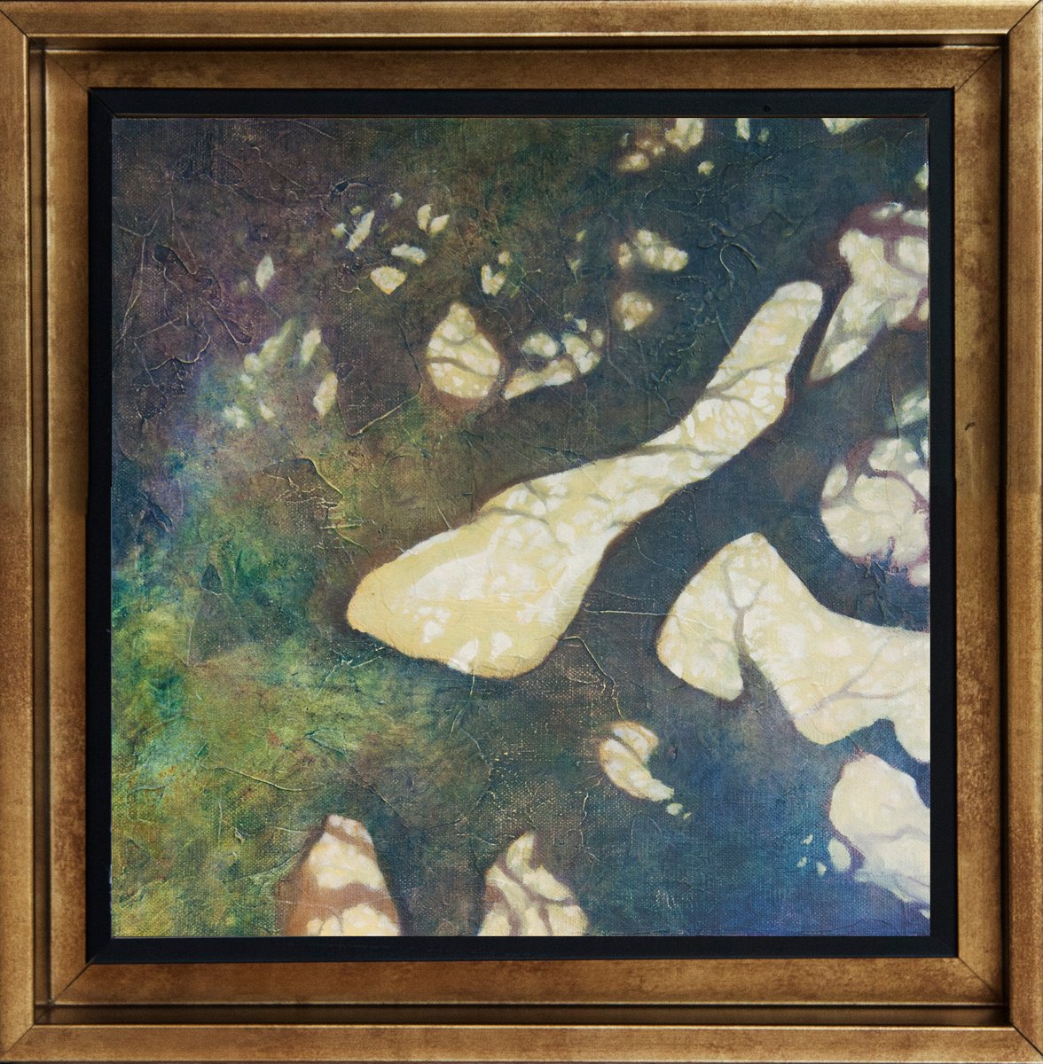 Impressionistic Landscape Oil Painting By Przemek Kret, 15 X 15", Reaching Out, Original Artwork