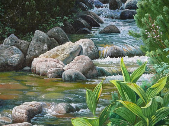 Spring mountain landscape