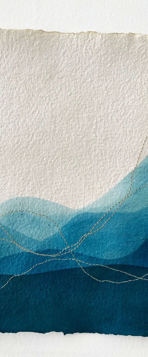 Blue waters (study on paper 1) by Olya Tereschuk