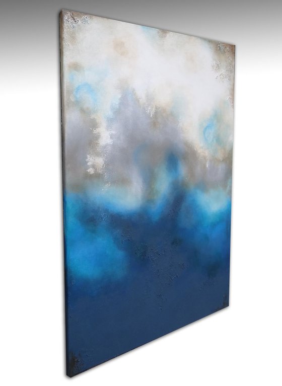 cloud shapes blue (120 x 80 cm)