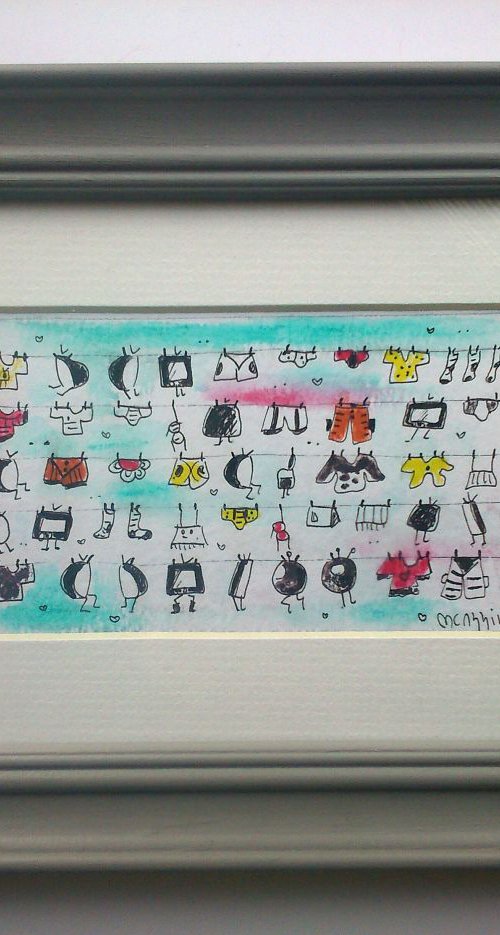 Laundry book on grey by Maria Luisa  Azzini