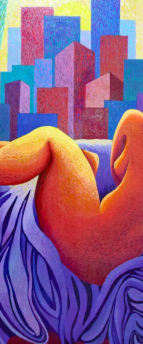 RECLINING NUDE AT SUNSET by Stephen Conroy