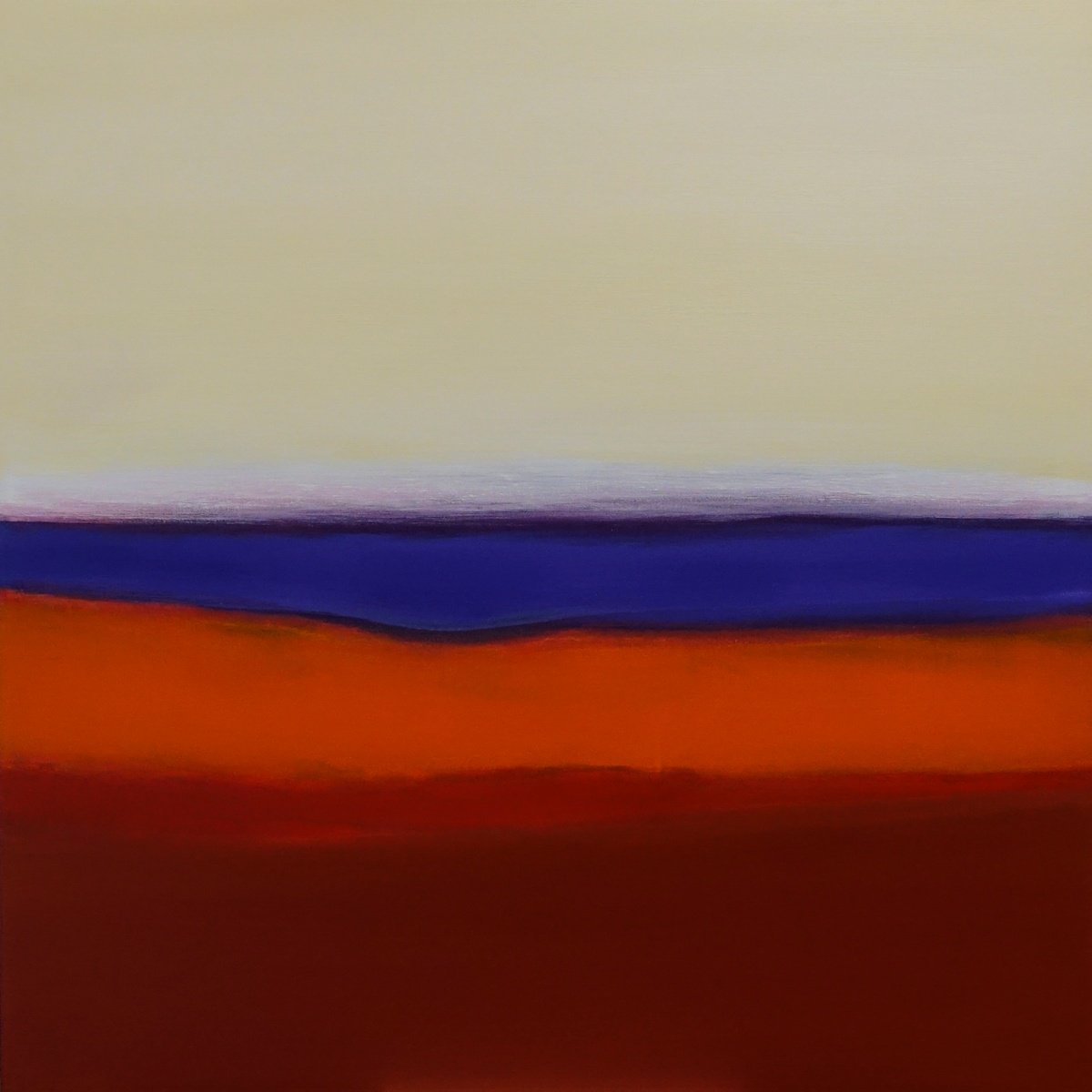 Organic Landscape Acrylic Painting By Pier Maurizio Greco, 31 X 31", La Vita Oscilla, Original Artwork