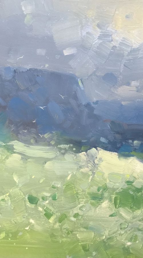 Ocean, Original oil painting, Handmade artwork, One of a kind by Vahe Yeremyan