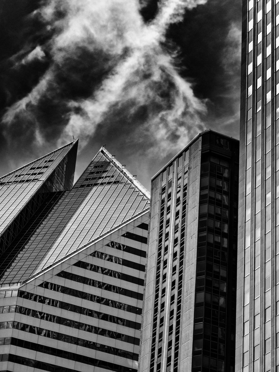 Expressive Cityscapes Photograph By William Dey, 20 X 26", X Story Chicago Il, Original Artwork