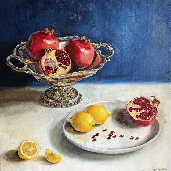 Pomegranates and lemons