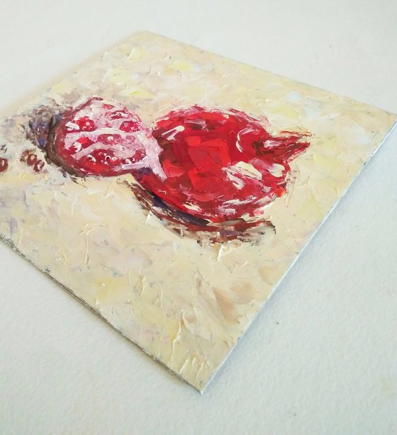 Pomegranate & apple (diptych)