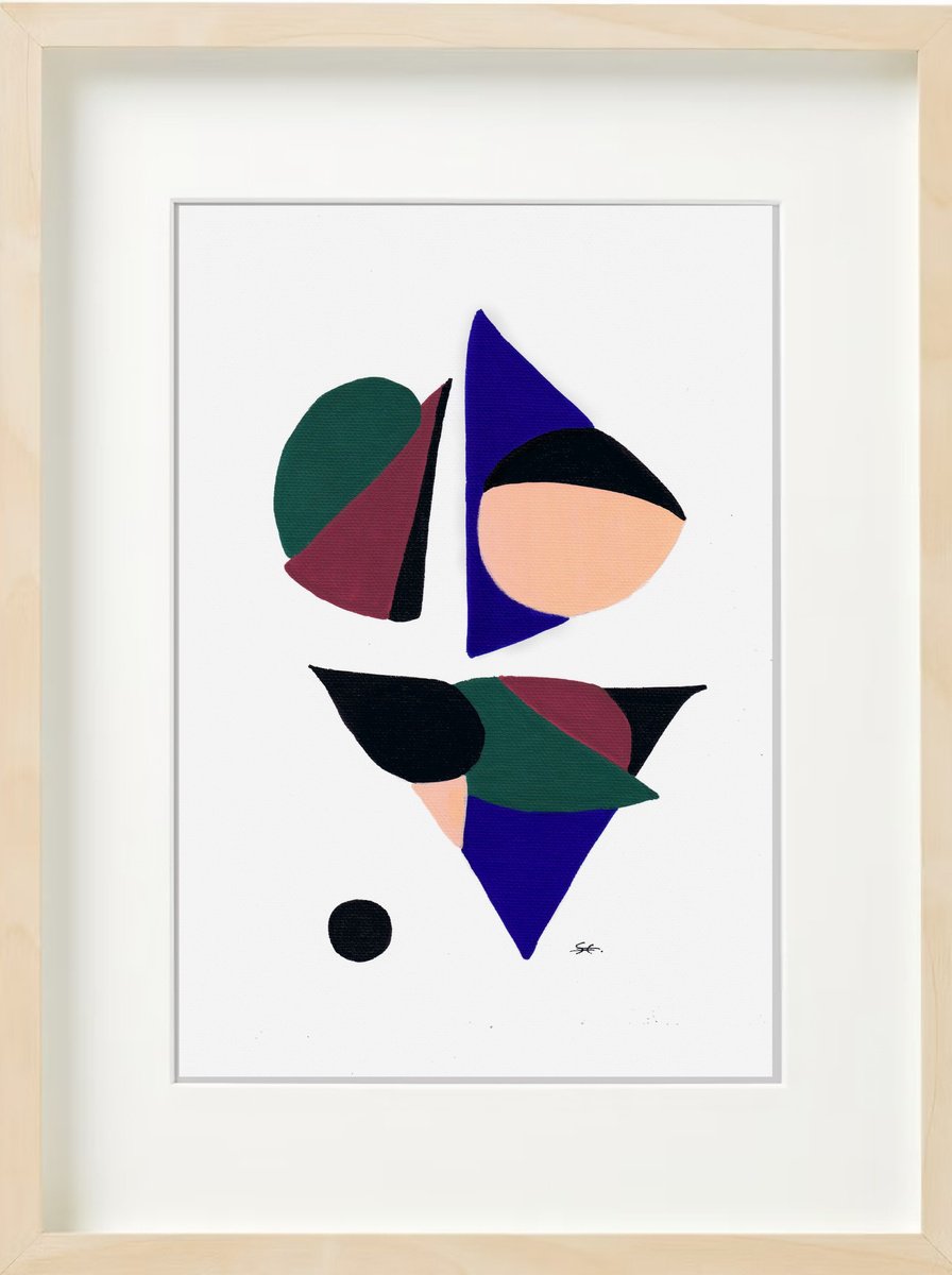 Abstract Acrylic Painting By Carla Sa Fernandes, 13 X 17, Ss74.S1, Original Artwork