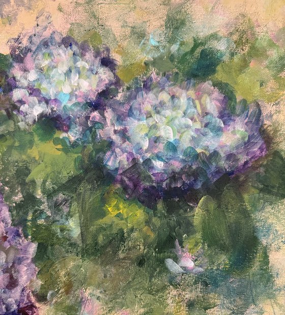 Abstract hydrangeas