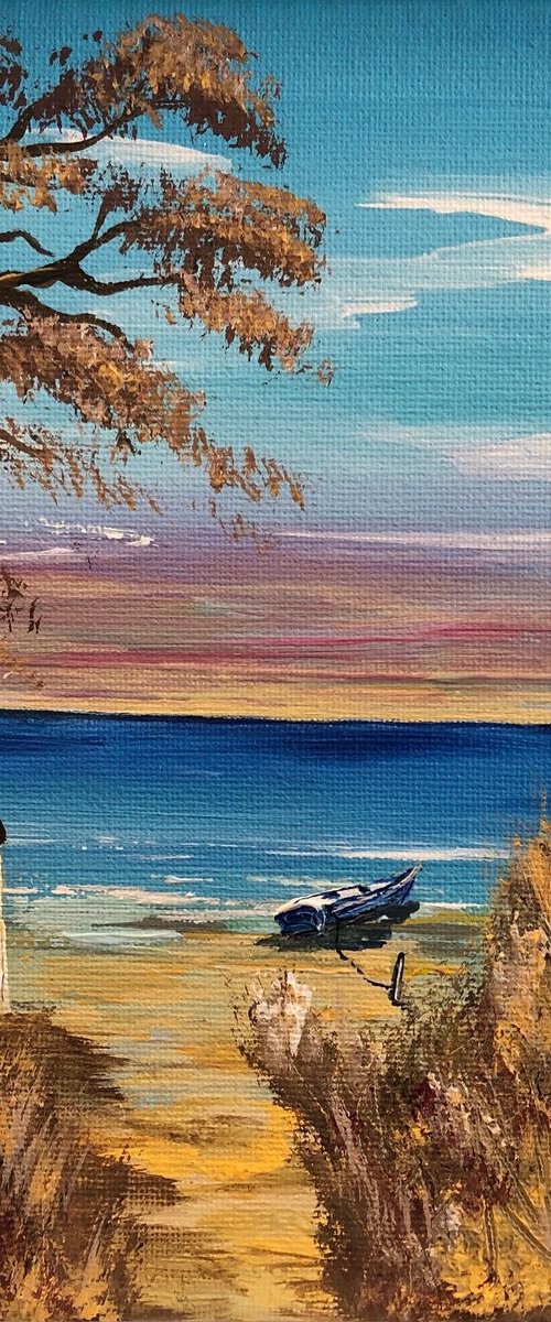 The old beach hut by Marja Brown